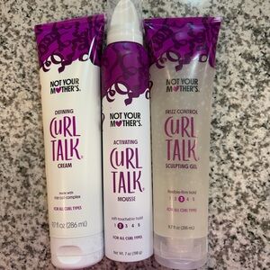 Unopened!! Curl Talk Hair Care Set - Purple and White